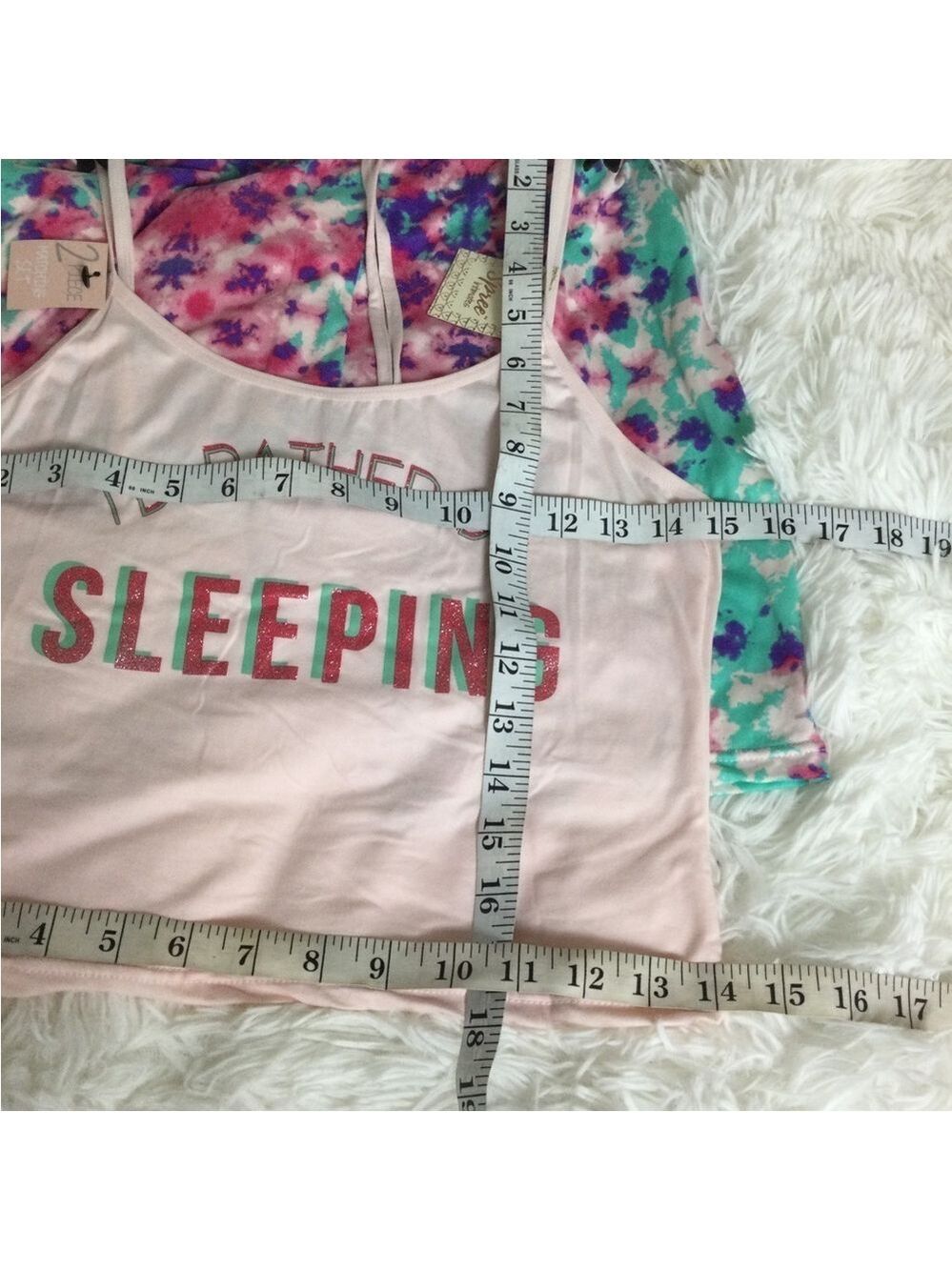 Spree Intimates 2 Piece matching set shorts & cami Woman’s size Large - Picture 3 of 11